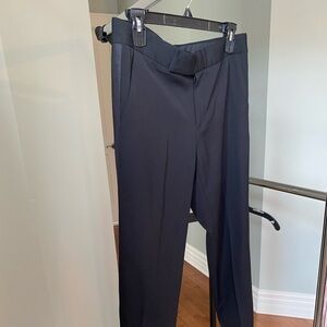Polo Ralph Lauren Women's Black Tuxedo-stripe Wool Pant size 4